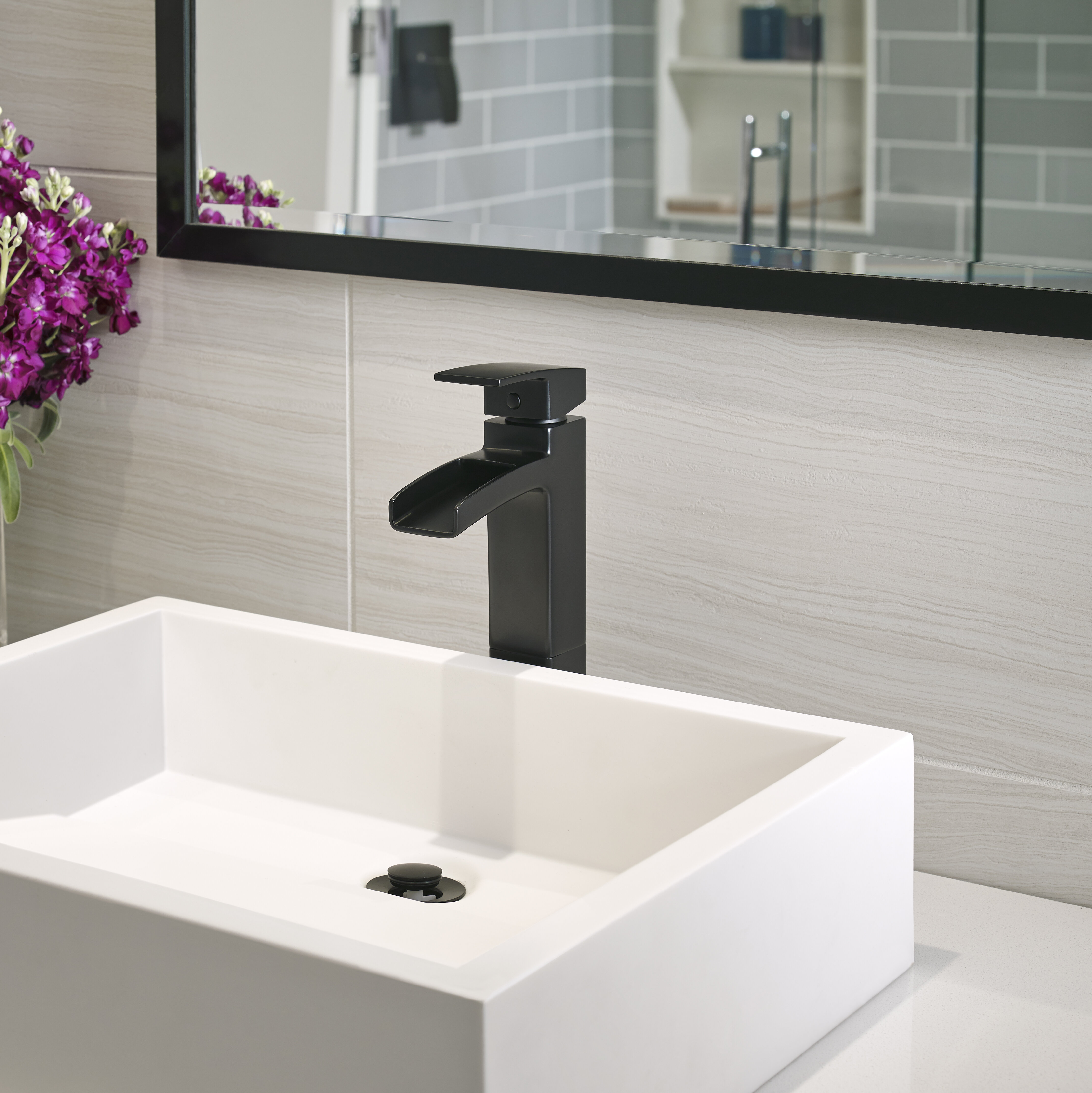 Polished Chrome Pfister LG40DF1C Kenzo Single Control Vessel Bathroom Faucet