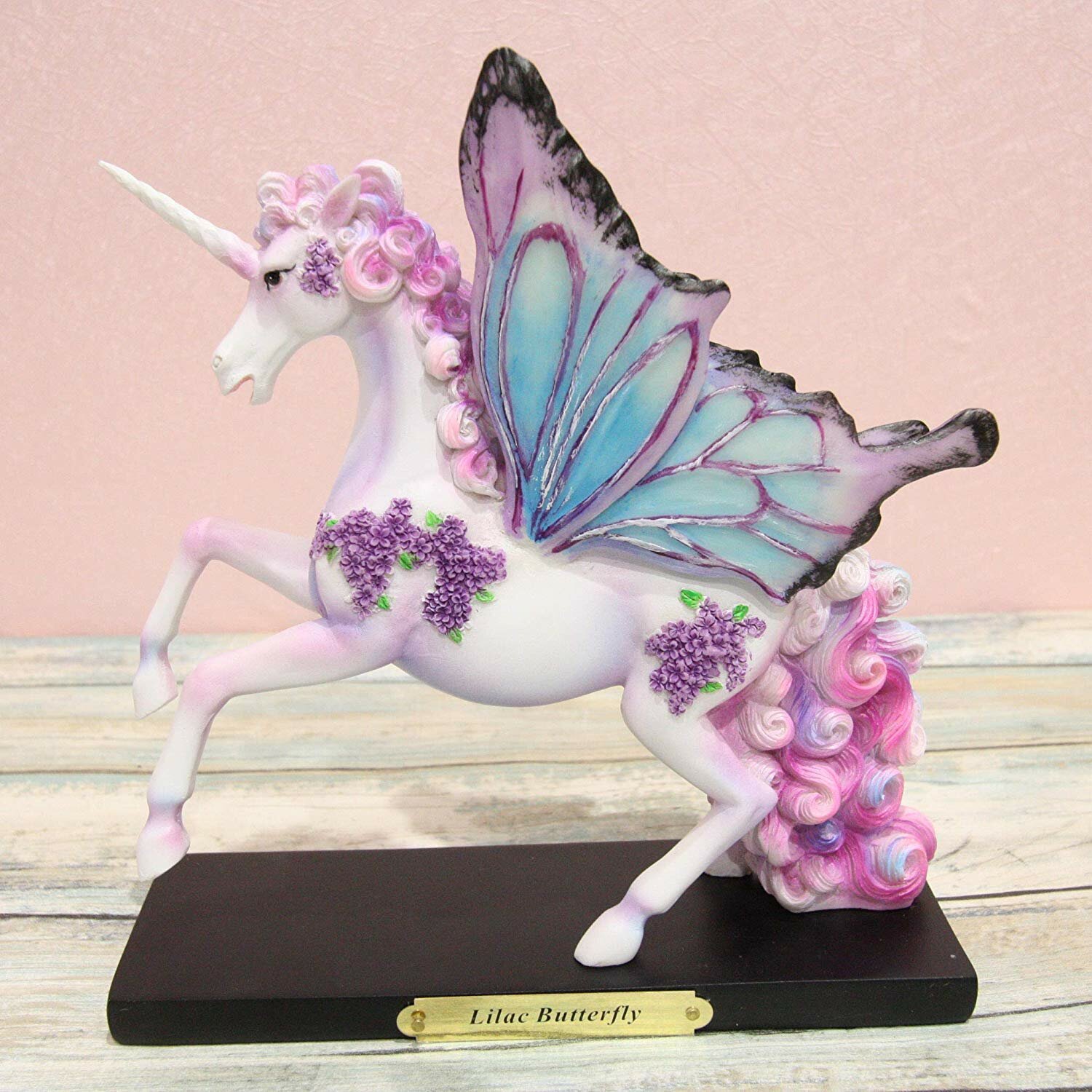 Rose Khan Fantasy Rainbow Dancer Unicorn Mare Horse Figurine 7"H Statue 