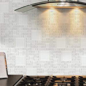 12'' x 12'' Glass Peel & Stick Mosaic Tile in Pure White