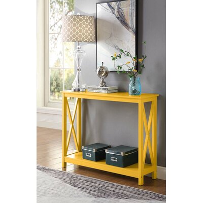Beachcrest Home Stoneford 39.5" Console Table  Color: Yellow