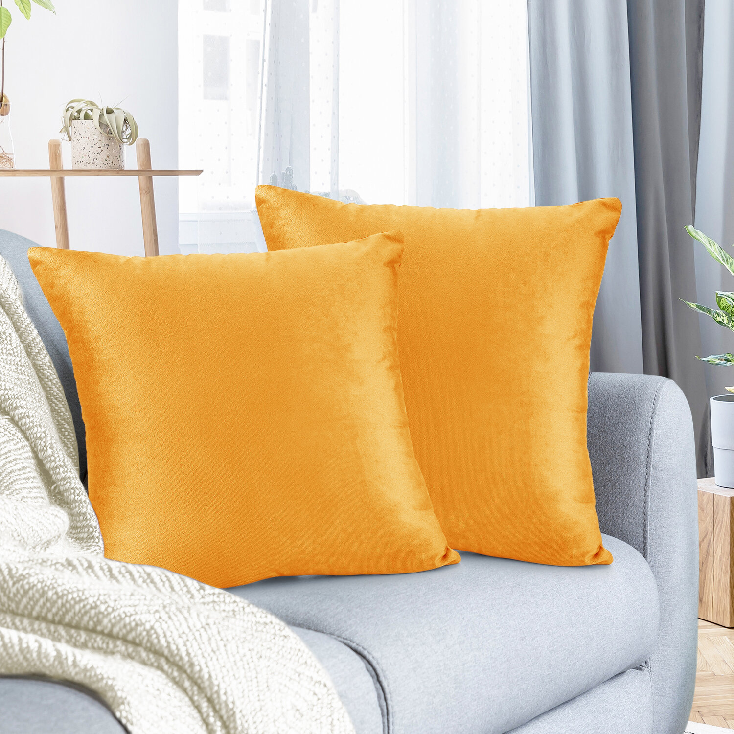 Pillow Perfect Indoor Sleek Spice 18-inch Throw Pillow Orange 