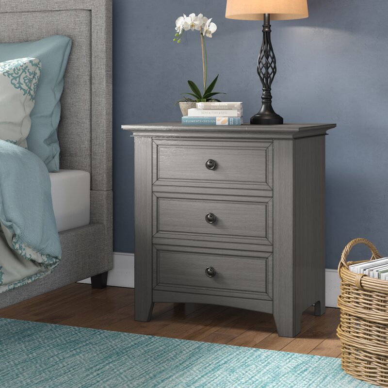 Three Posts Woodside 3 Drawer Nightstand & Reviews | Wayfair