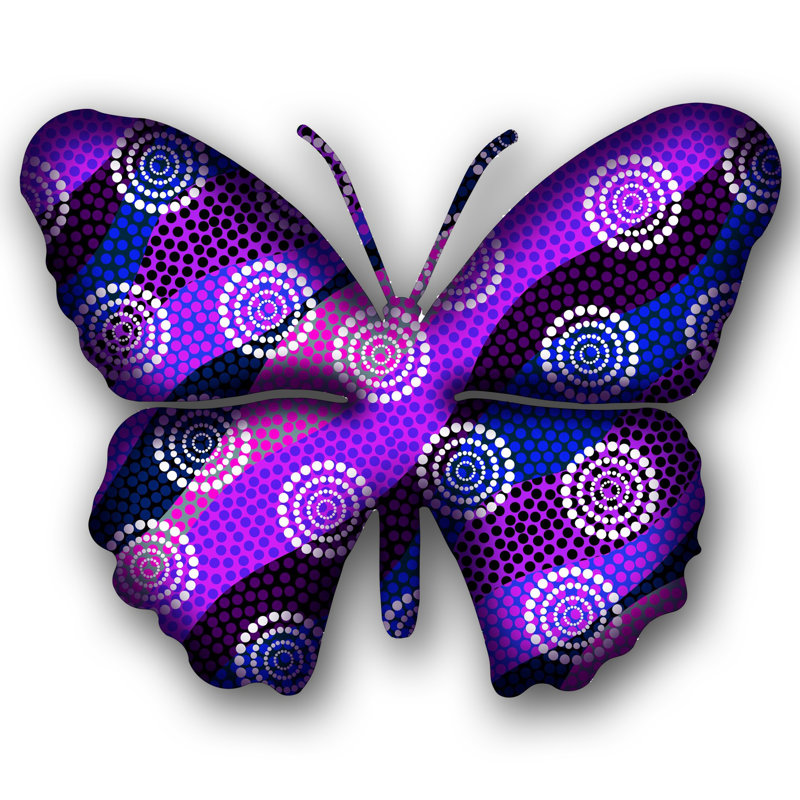 August Grove Steel Phoebe Butterfly 3d Wall Decor Wayfair