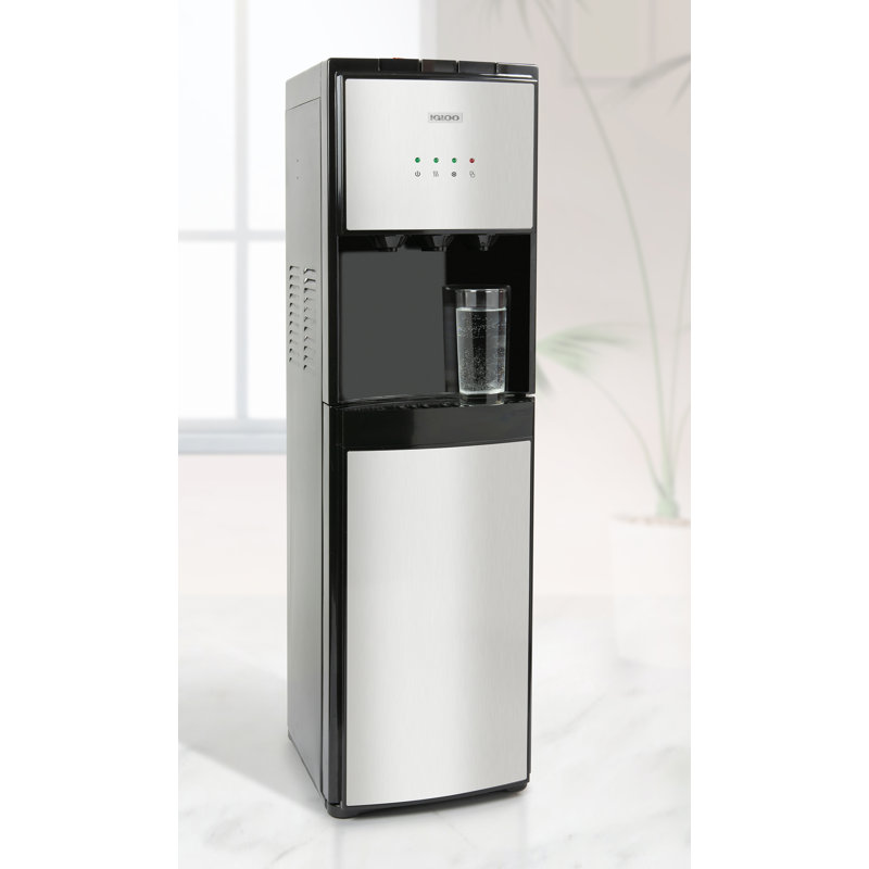 Igloo Stainless Steel Hot Cold Room Temperature Water Cooler Dispenser Holds 3 5 Gallon Bottles No Lift Bottom Loading Child Safety Lock Perfect For Homes Kitchens Offices Dorms Reviews Wayfair