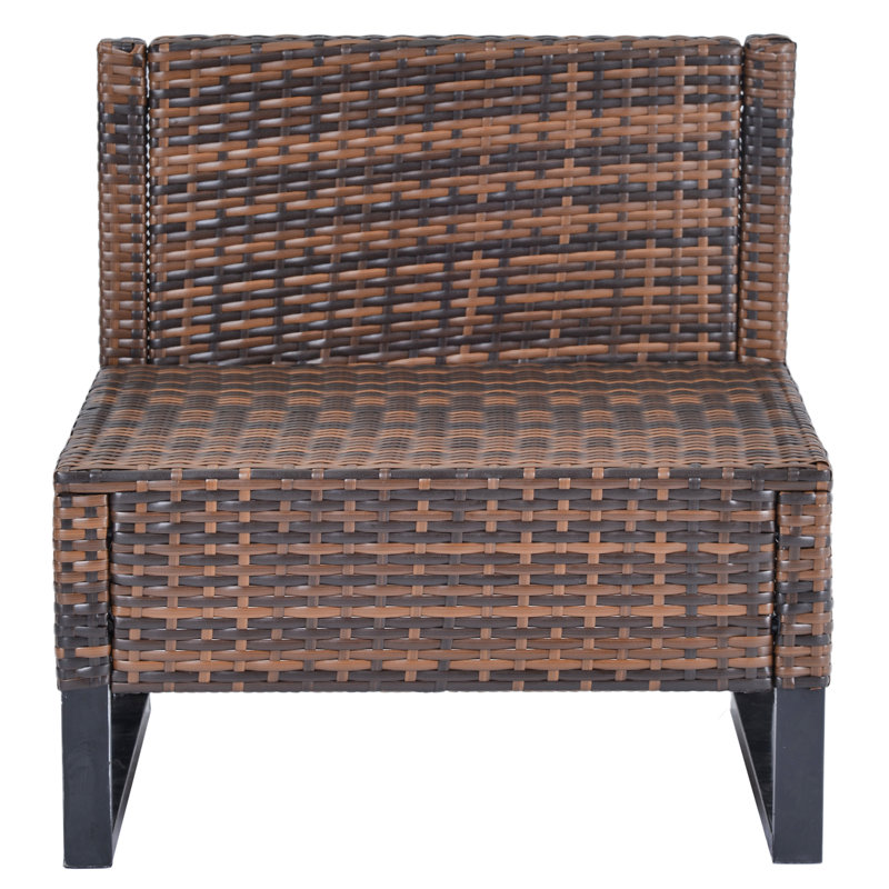 Brayden Studio Hadfield 5 Piece Rattan Sofa Seating Group With Cushions Reviews Wayfair