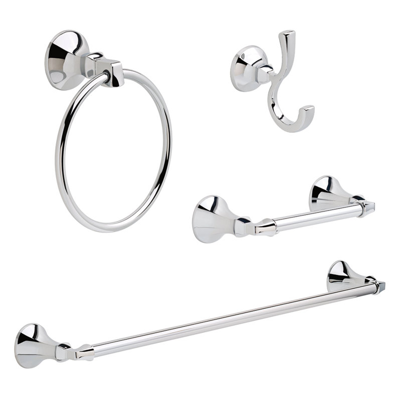 Delta Ashlyn 4 Piece Bathroom Hardware Set Wayfair Delta 4 Piece Bathroom Hardware Set