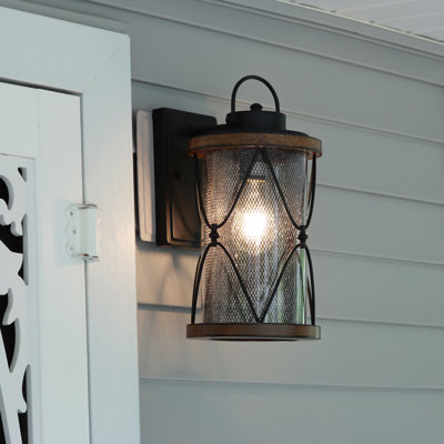 Inlight 1-Light Farmhouse Outdoor Porch Exterior Wall Lantern,  Matte Black , Bulb Not Include