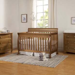 dark wood baby crib
