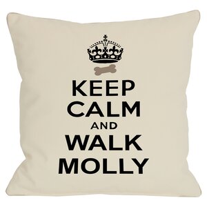 Personalized Keep Calm and Walk Throw Pillow