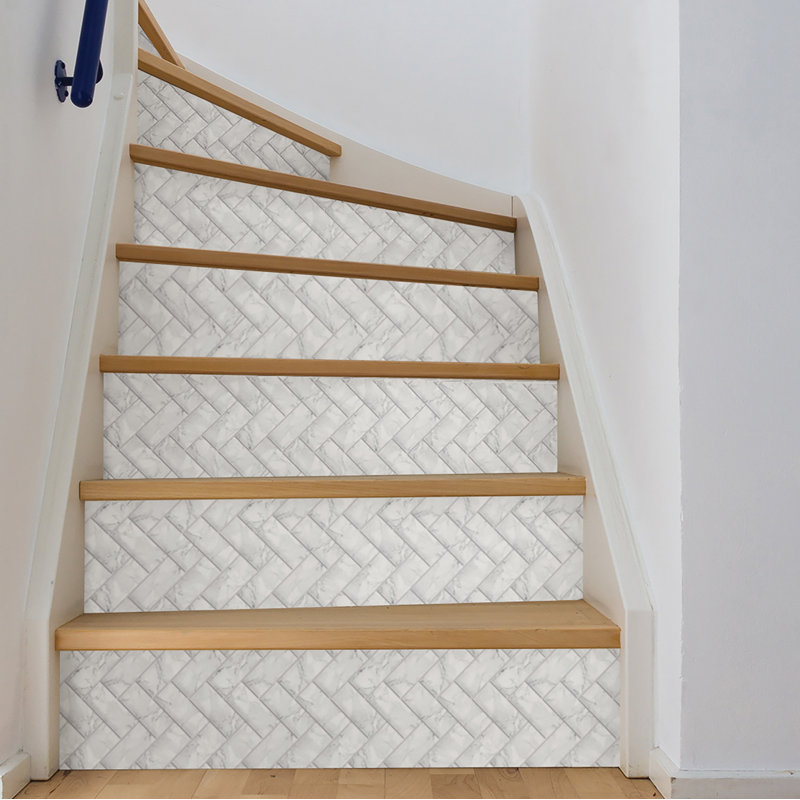 Wallpops Herringbone Carrara 10 X 10 Resin Peel Stick Mosaic Tile In White Gray Reviews Wayfair Find great deals on ebay for kitchen backsplash wallpaper. herringbone carrara 10 x 10 resin peel stick mosaic tile in white gray