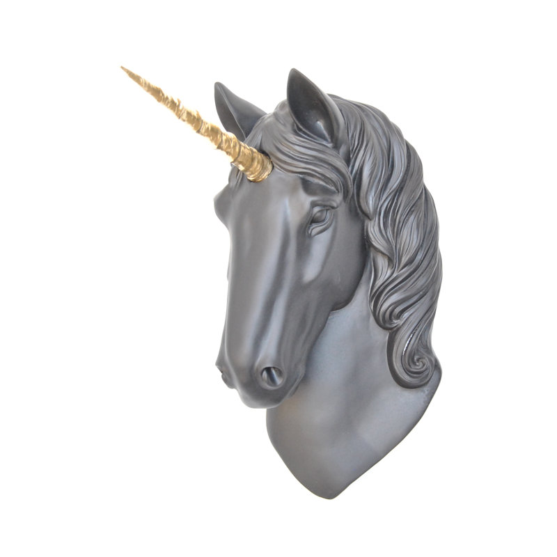 Ebern Designs Faux Taxidermy The Stirling Unicorn Head Fantasy