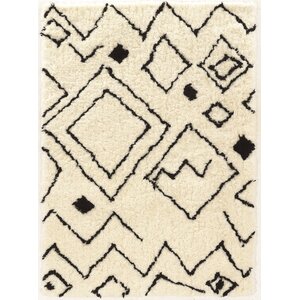 Minerva Hand-Tufted Ivory/Black Area Rug