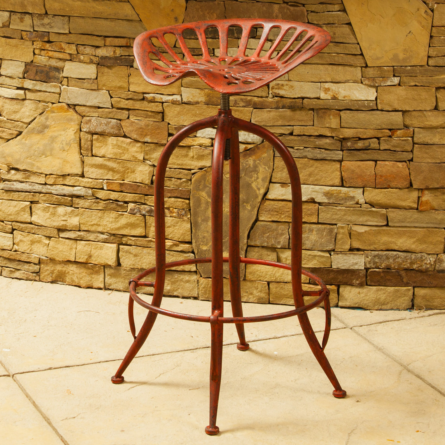 Gridley Adjustable Height Bar Stool