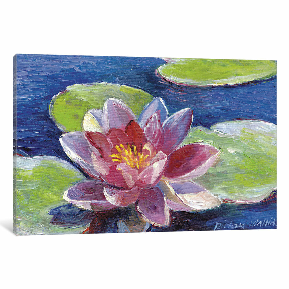 Red Barrel Studio Lily Pad Flowers Painting Print On Wrapped Canvas Wayfair