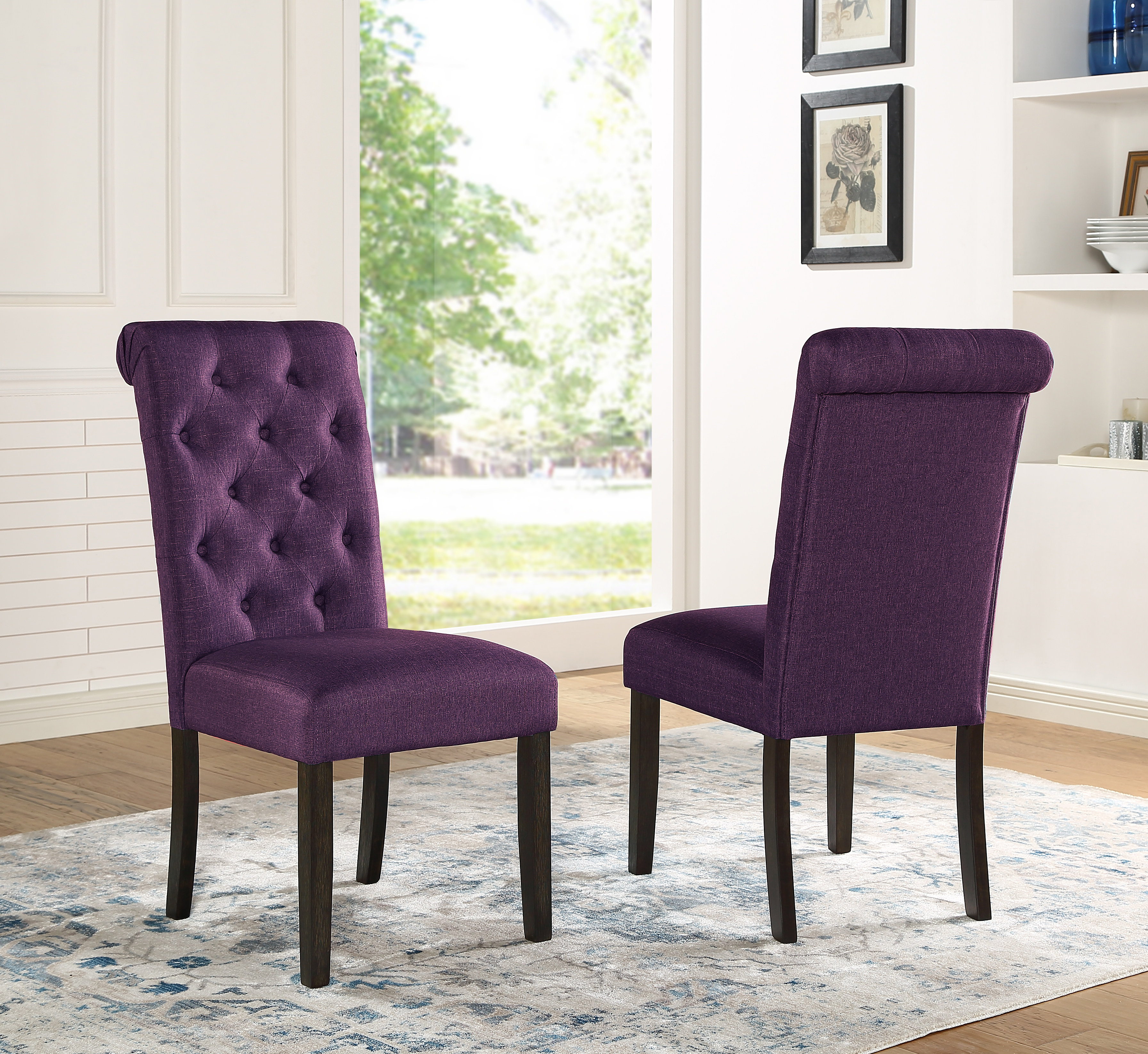 Charlton Home Evelin Tufted Upholstered Parsons Dining Chair Reviews Wayfair