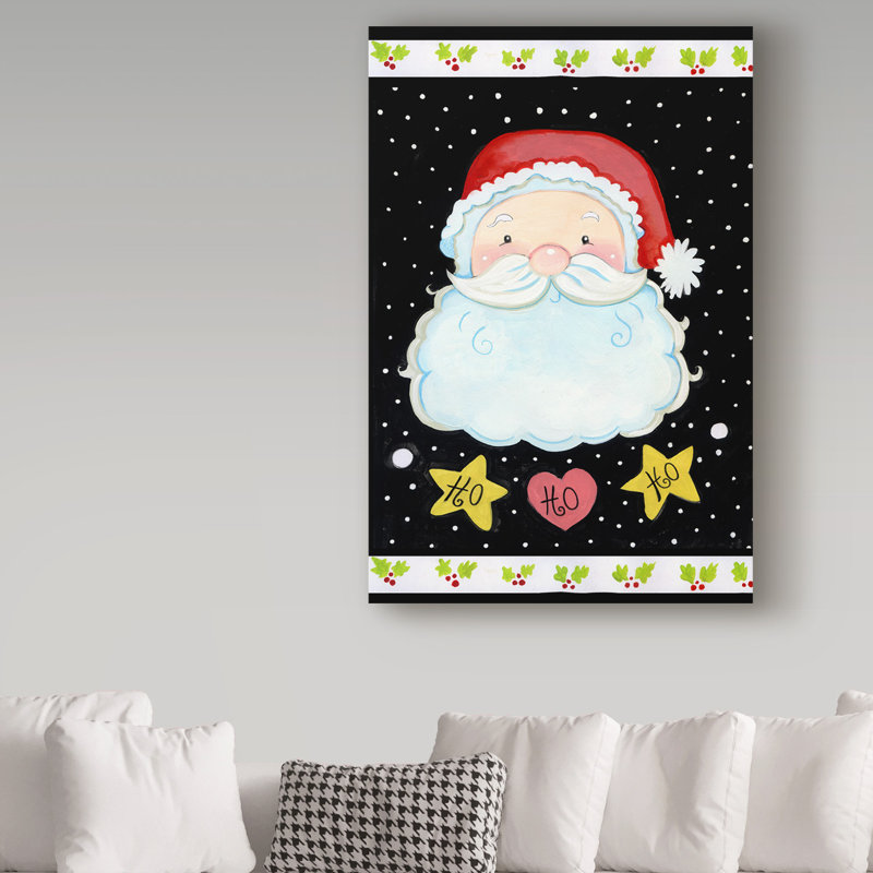 Trademark Art Ho Ho Santa Claus Acrylic Painting Print On