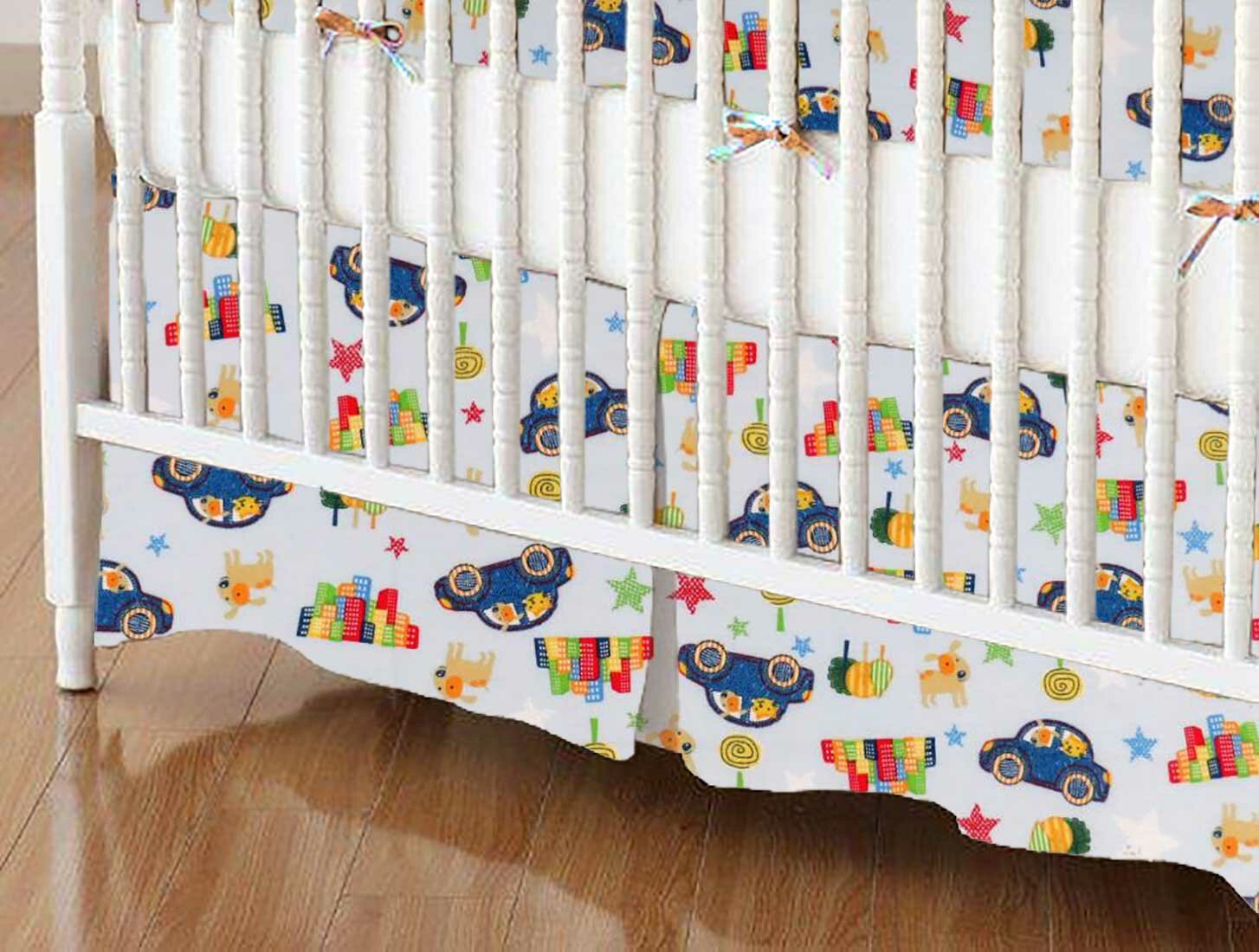 Sheetworld Cars And Dogs Crib Skirt Wayfair