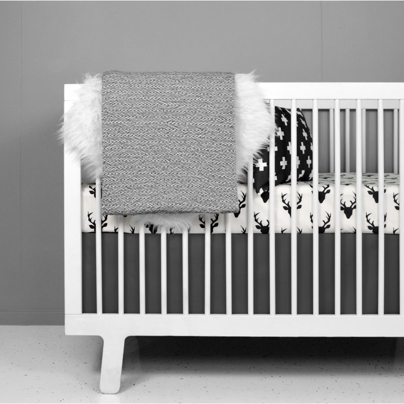 Loon Peak Beaudin Modern Deer 3 Piece Crib Bedding Set Wayfair