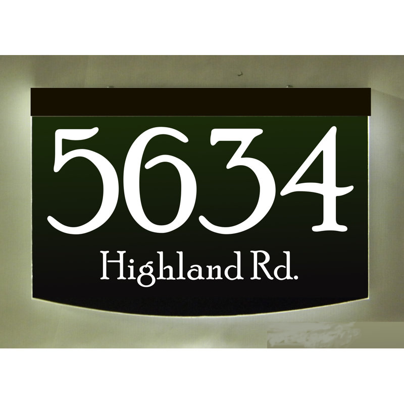 Ezstreetsigns 2 Line Led Address Sign With Landscape Light Adapter Wayfair