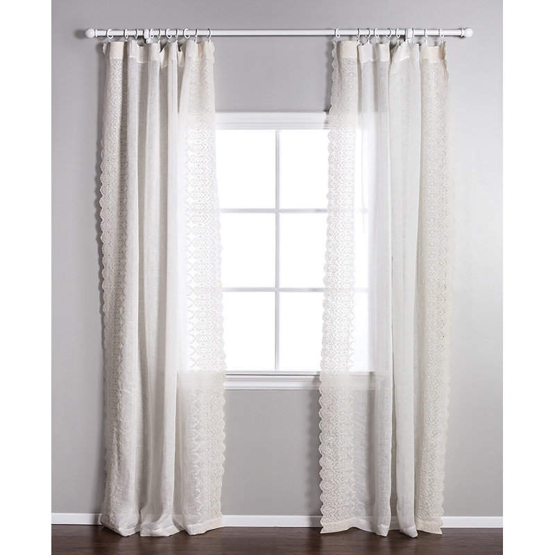 Pom Pom At Home Annabelle Solid Sheer Rod Pocket Single ...