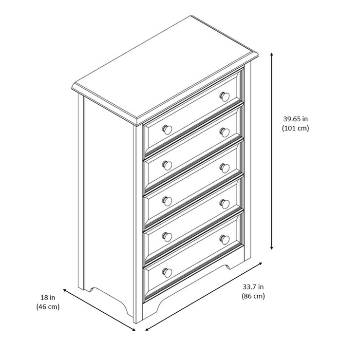 Chests Dressers Nursery White Graco Brooklyn 5 Drawer Chest