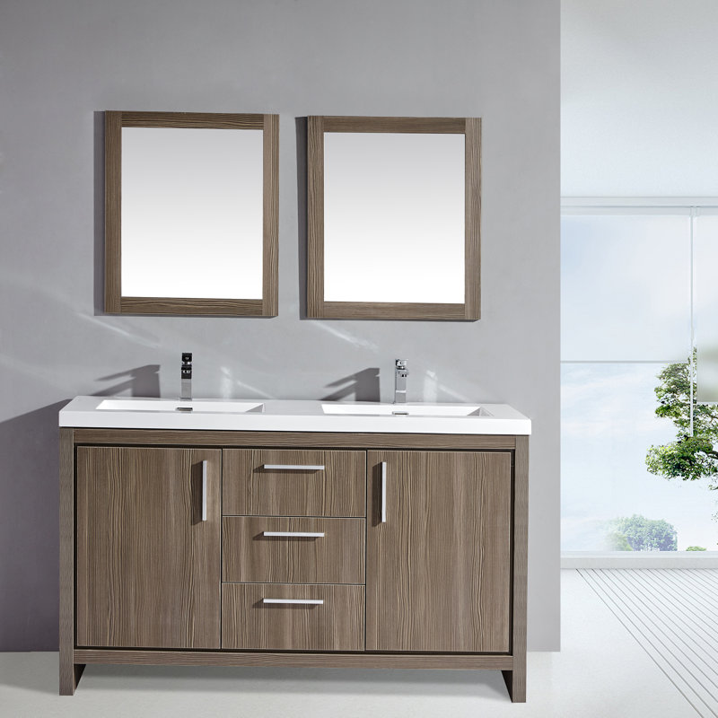 Bathroom Sinks Miami mtdvanities miami 59" double sink modern bathroom vanity set with Bathroom Sinks Miami mtdvanities miami 59" double sink modern bathroom vanity set with