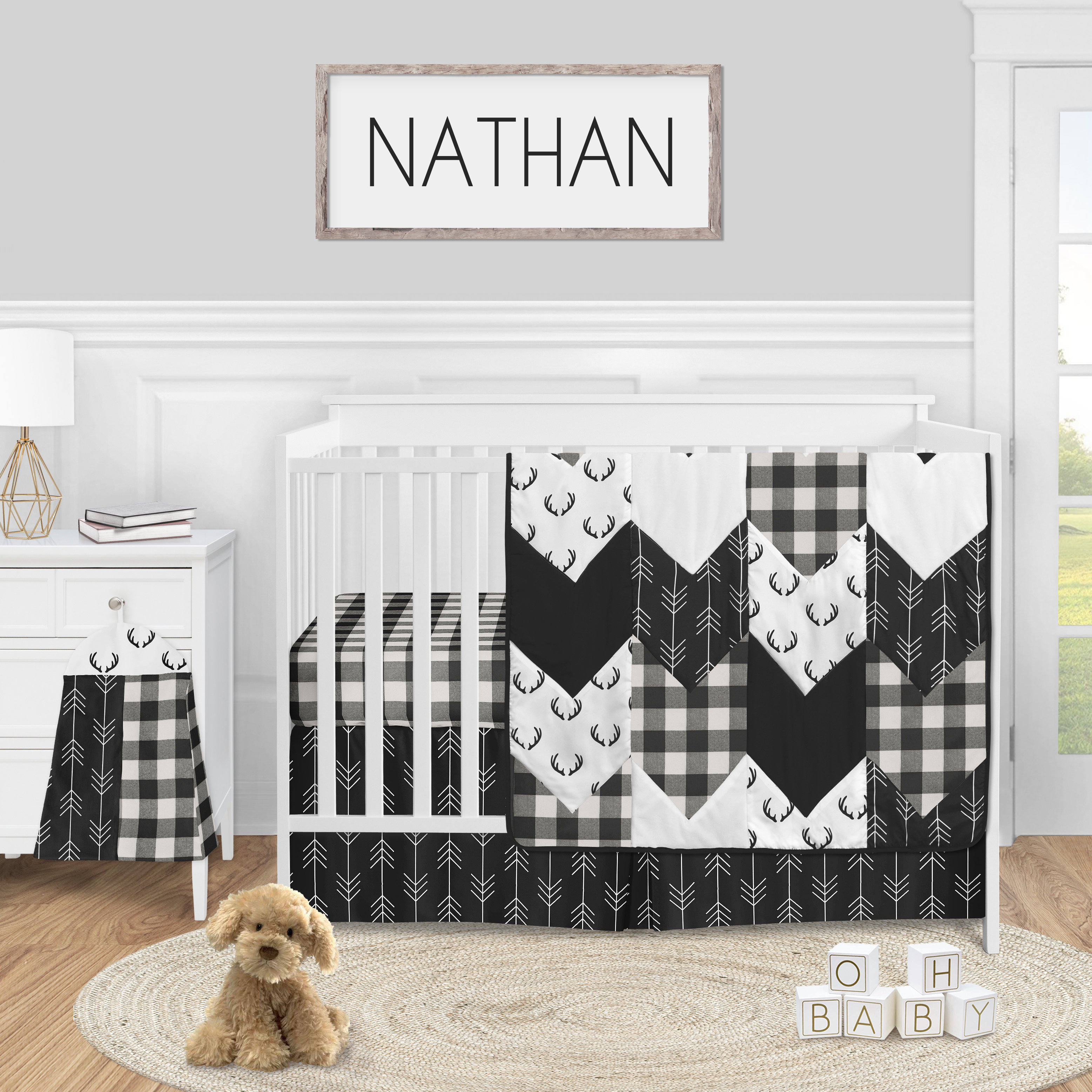 lumberjack crib bedding