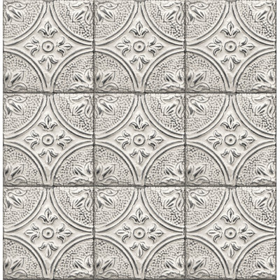One Allium Way Joaquin Tin Ceiling 33 L X 20 5 W Wallpaper Roll