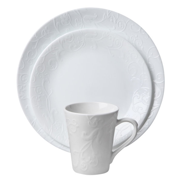 Corelle Embossed Bella Faenza 16 Pc Dinnerware Set Reviews Wayfair