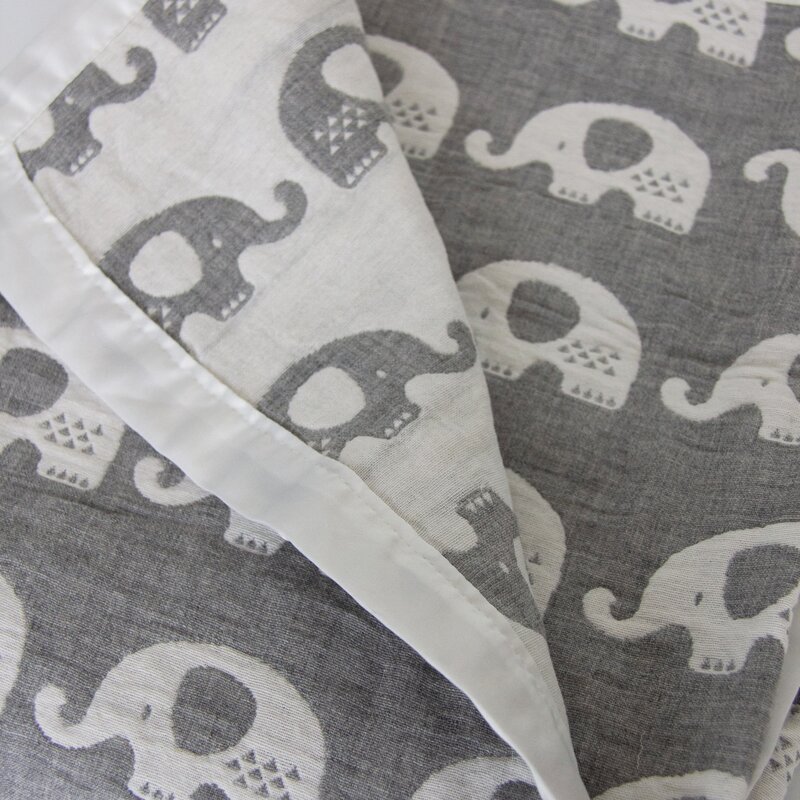 elephant muslin blanket