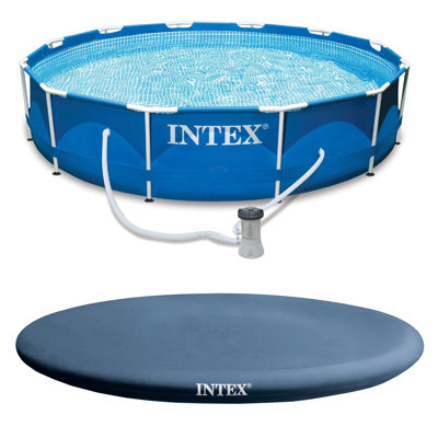 Intex Metal Frame Round Swimming Pool w/ Filter Pump & 13' Pool Cover (POOL COVER ONLY)