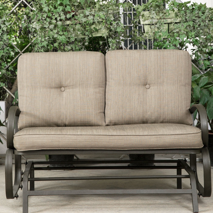 Reculver Patio Wrought Iron Glider Bench Reculver Patio Wrought Iron Glider Bench