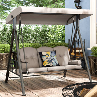Andover Mills Marquette 3 Seat Daybed Porch Swing With Stand Reviews