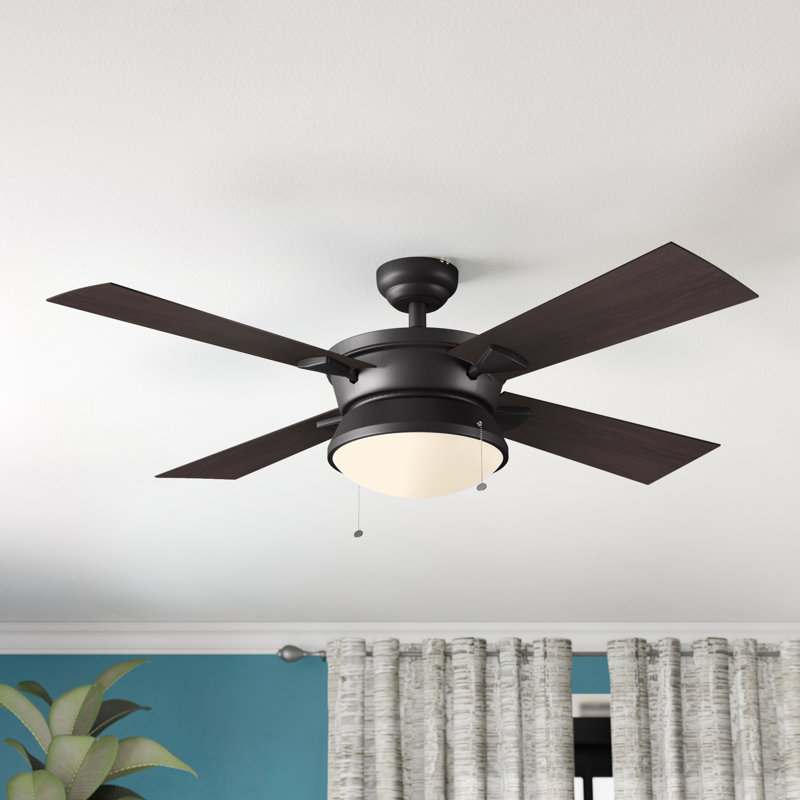 Ebern Designs 52 Londono 4 Blade Outdoor Standard Ceiling Fan