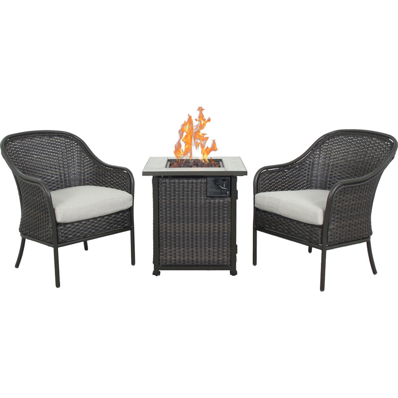 Bayou Breeze Enprise Fire Pit 3 Piece Bistro Set Wayfair Bayou Breeze Enprise Fire Pit 3 Piece