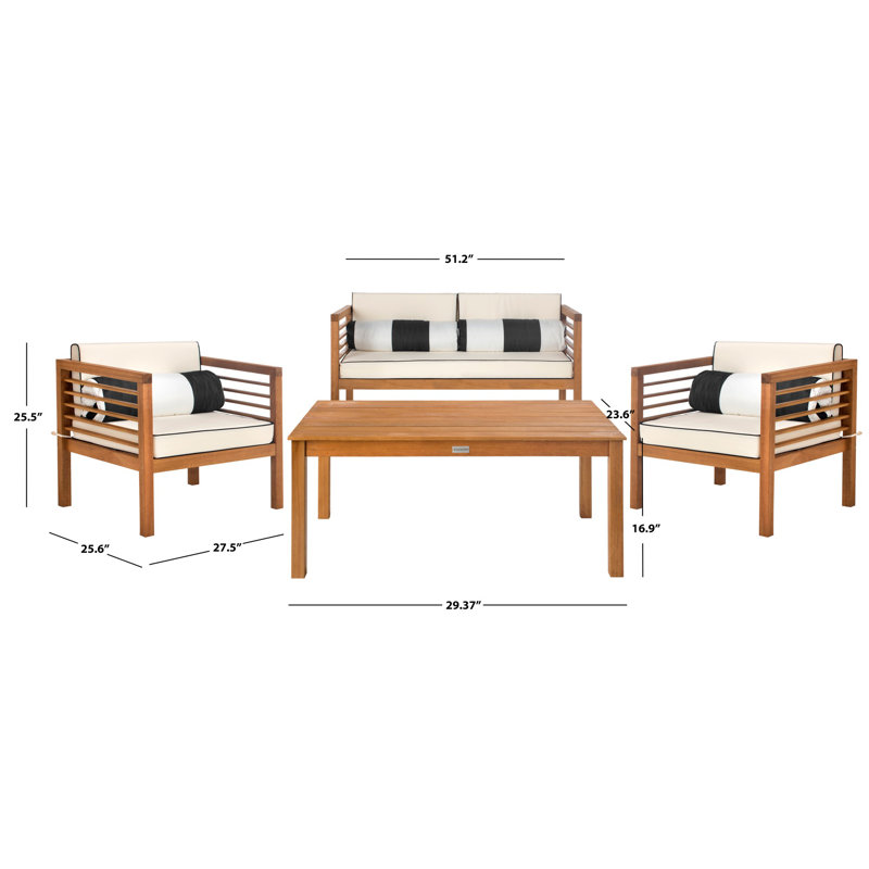 Daytona 4 Piece Sofa Seating Group With Cushions Reviews Joss