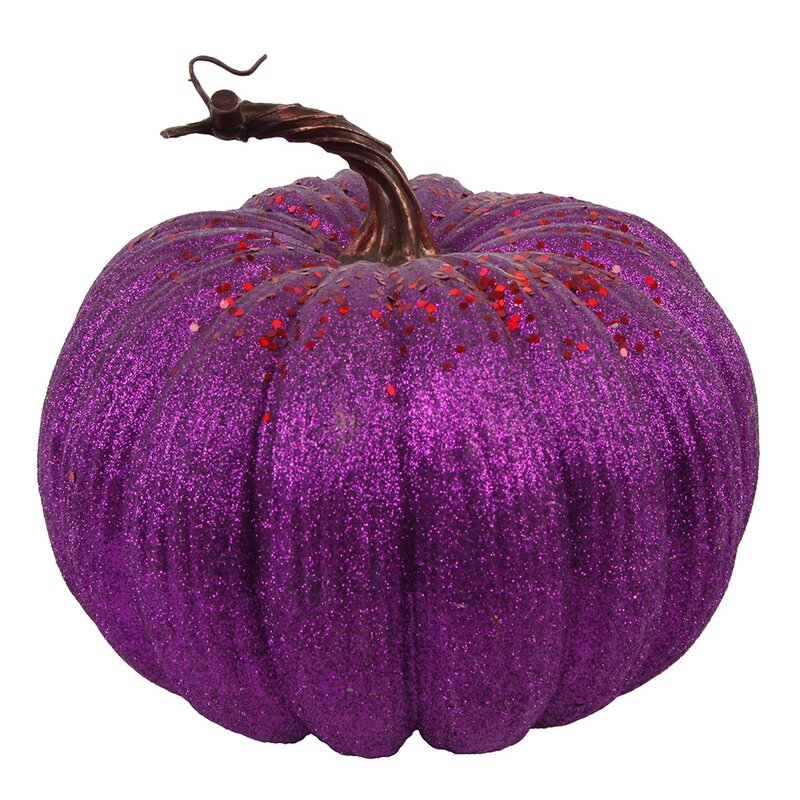 purple pumpkin decorative accent halloween decor