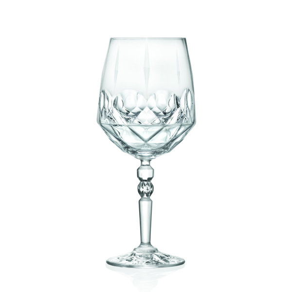 Majestic Crystal Set Of 6 Crystal Glass Designed Cocktail Goblets For Wine Or Water 24 Oz Made In Europe By Majestic Gifts Inc Wayfair