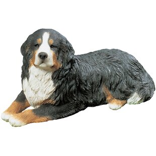 BERNESE MOUNTAIN DOG resin HAND PAINTED FIGURINE Statue COLLECTIBLE Mtn puppy 