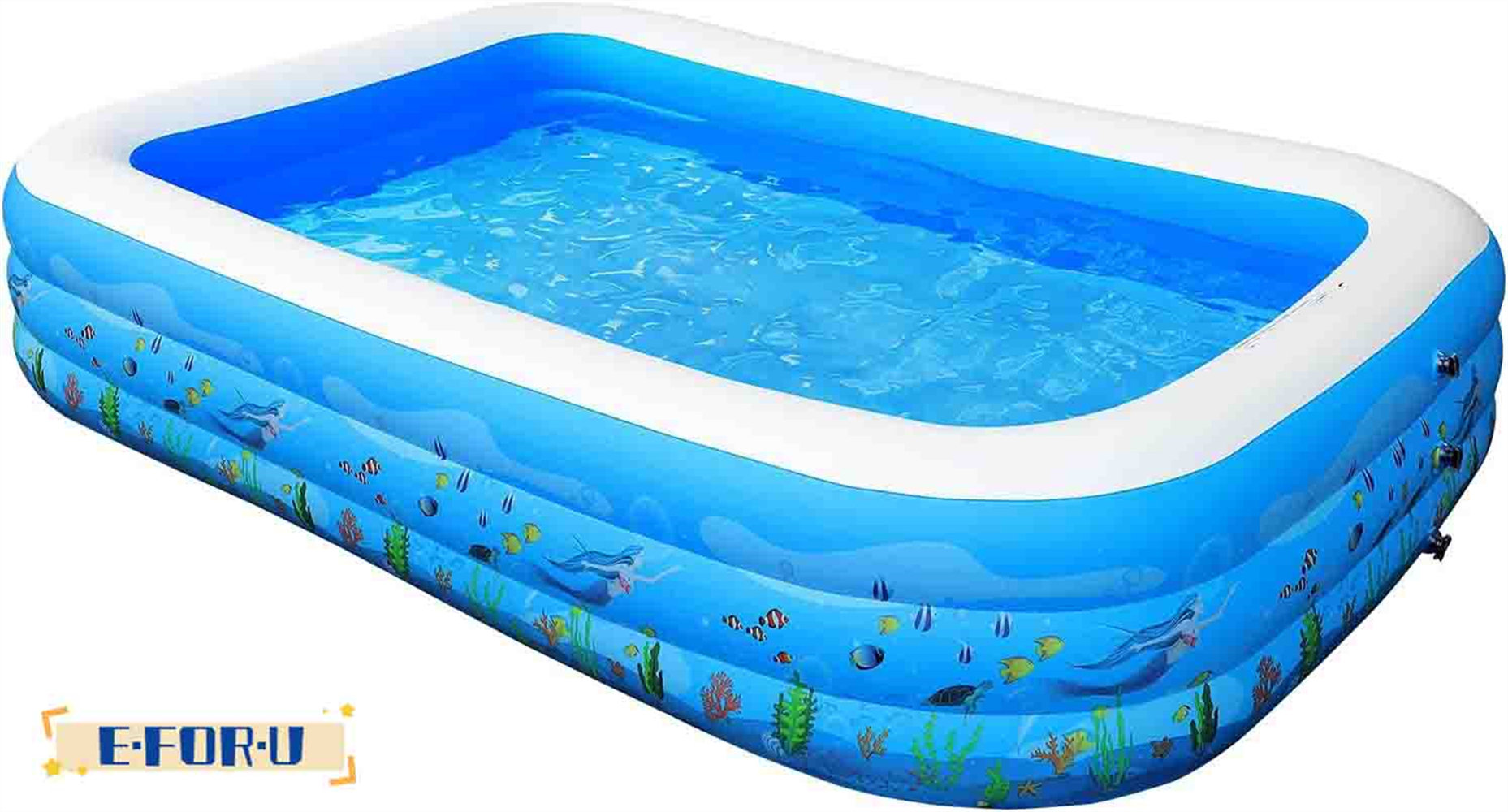 E.FOR.U 1.7 ft x 9.44 ft x 4.48 ft Plastic Kiddie Pool Wayfair