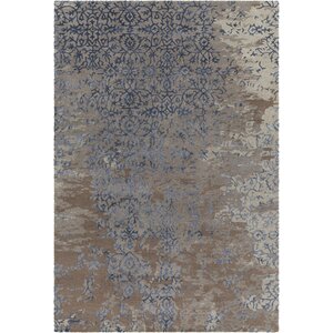 Powell Patterned Contemporary Gray/Blue Area Rug
