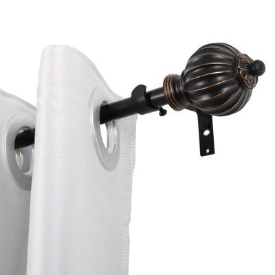 Alcott Hill Spalding Single Curtain Rod Alcott Hill Size 2 3 H X 86 W X 2 3 D Finish Antique Black Dailymail