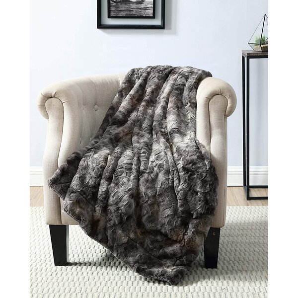 Silver Wolf Throw Neutral Faux Fur Luxury Blanket Or velvet Cushion Cover Grey
