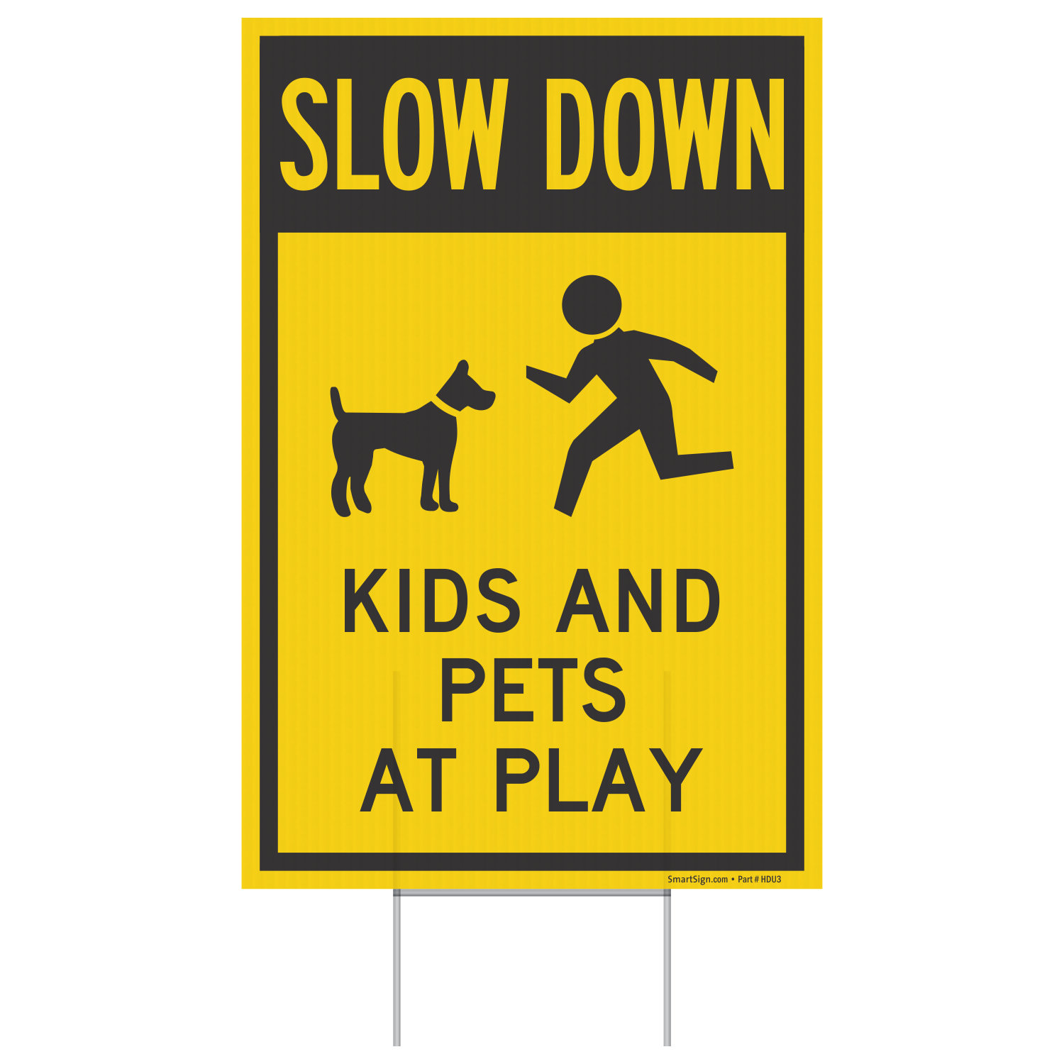 SmartSign Slow Down Kids and Pets At Play Sign | Wayfair