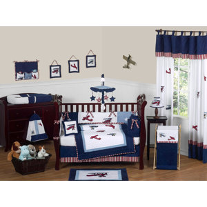 Vintage Aviator 9 Piece Crib Bedding Set