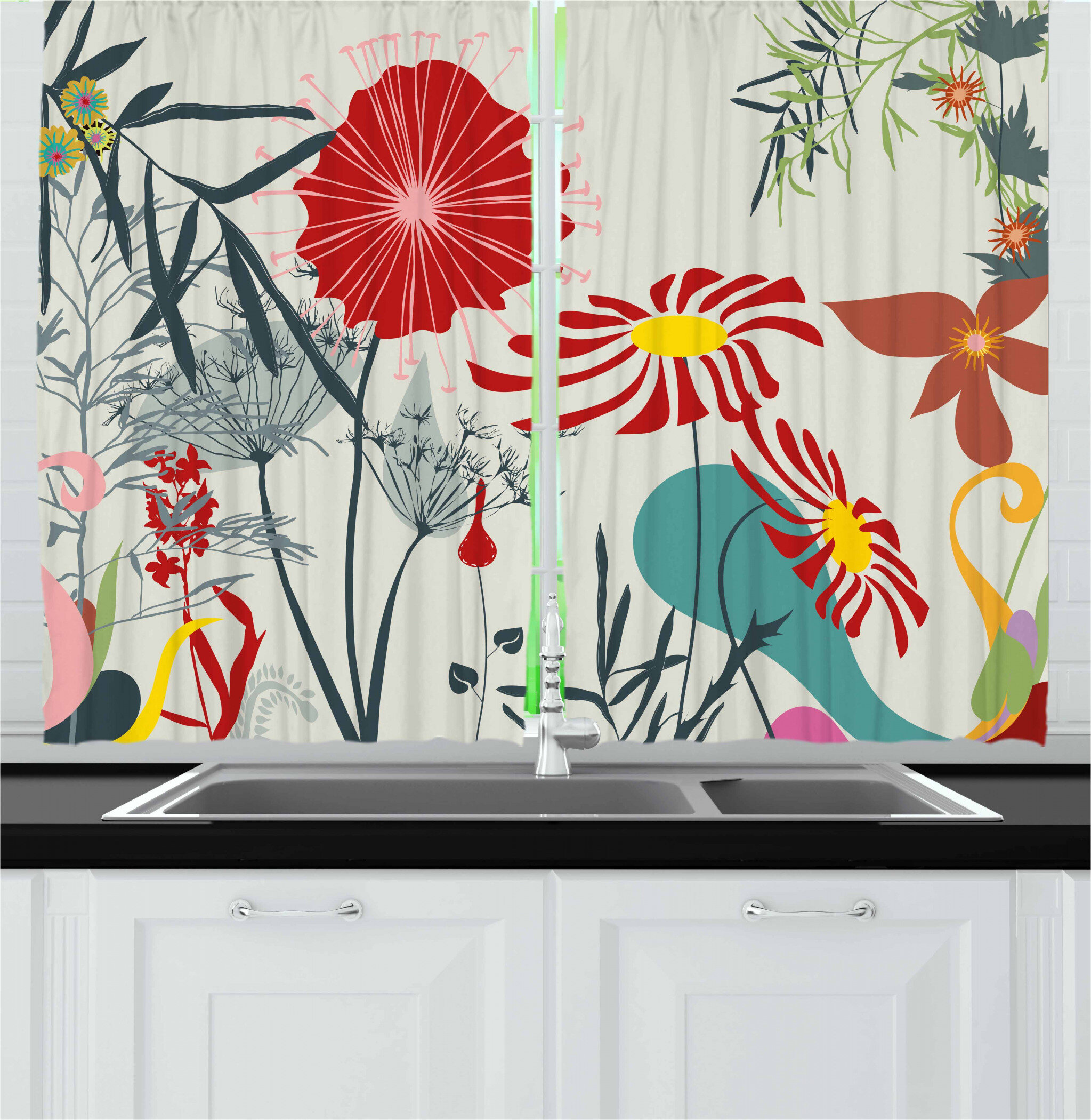 55x39"inch 2 Panels 3D Art Print,Bedroom Decorative Window Curtains Drapes 