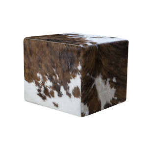 Würfelhocker Bruin aus Leder von Brick & Barrow