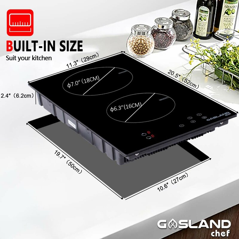 Gaslandchef Built In 12 Induction Cooktop With 2 Burners Wayfair