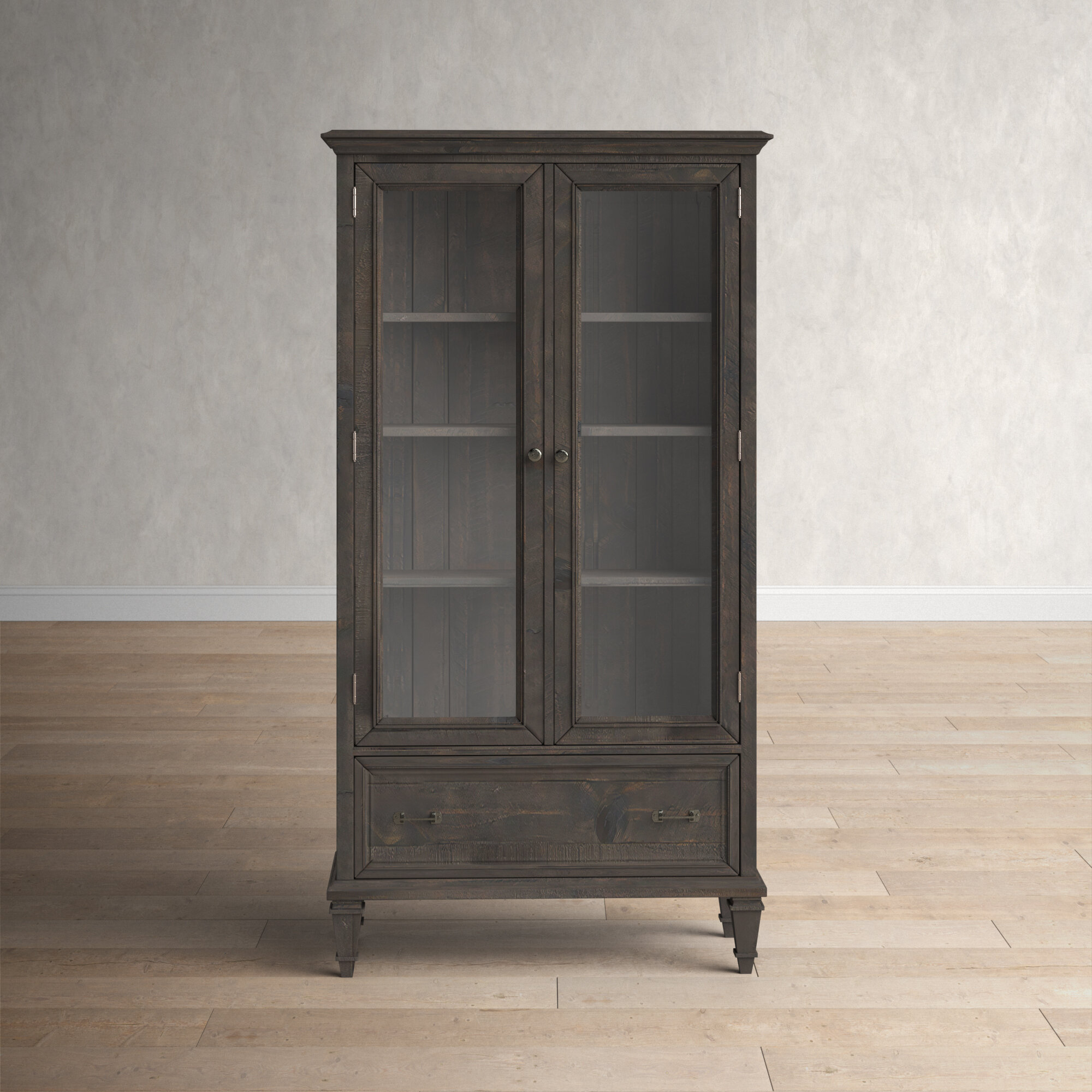 Birch Lane™ Kerey 75'' H x 40'' W Solid Wood Standard Bookcase ...