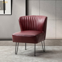 wayfair red leather chair